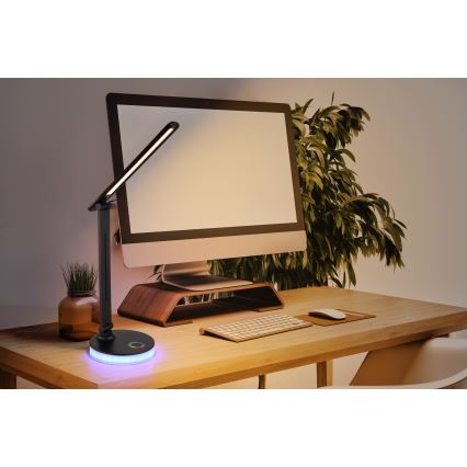 Globo - LED RGBW Dimmable touch table lamp LED/5W/230V + LED/2W 2700K/4000K/6500K black