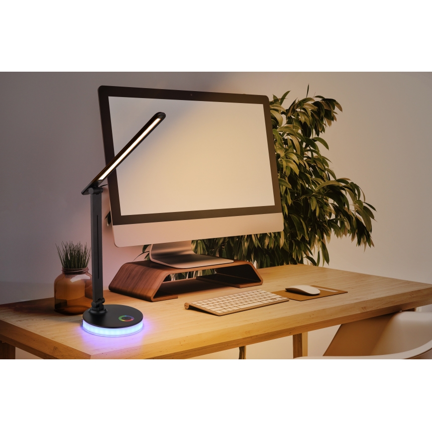 Globo - LED RGBW Dimmable touch table lamp LED/5W/230V + LED/2W 2700K/4000K/6500K black