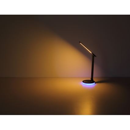 Globo - LED RGBW Dimmable touch table lamp LED/5W/230V + LED/2W 2700K/4000K/6500K black
