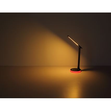 Globo - LED RGBW Dimmable touch table lamp LED/5W/230V + LED/2W 2700K/4000K/6500K black