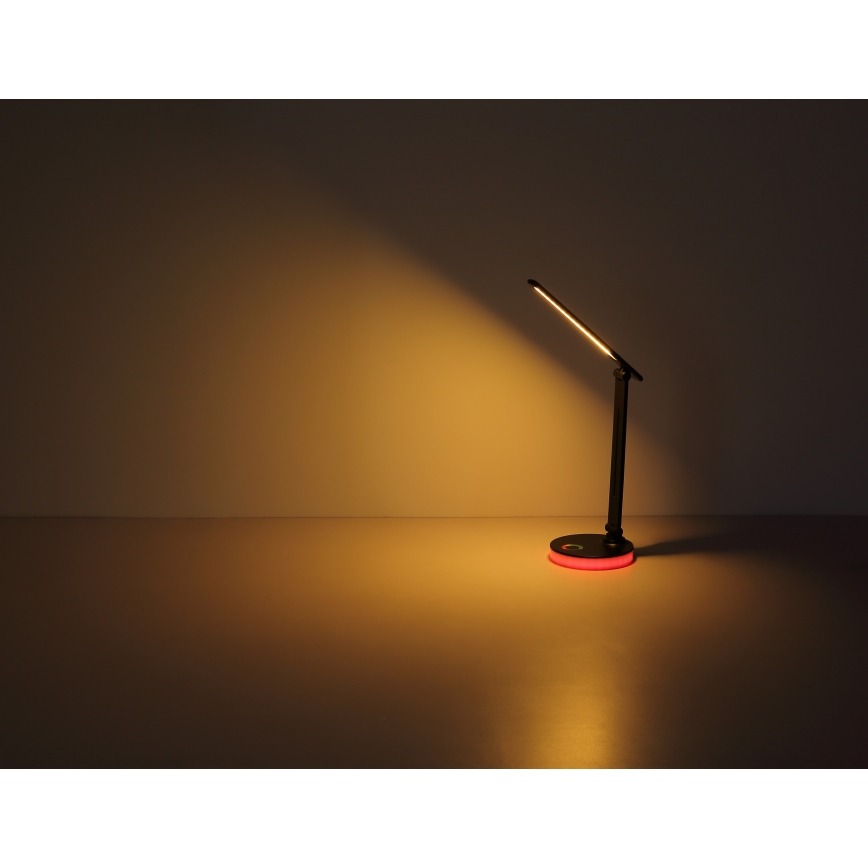 Globo - LED RGBW Dimmable touch table lamp LED/5W/230V + LED/2W 2700K/4000K/6500K black