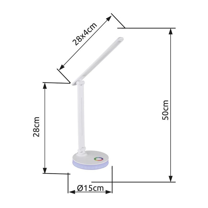 Globo - LED RGBW Dimmable touch table lamp LED/5W/230V + LED/2W 2700K/4000K/6500K white