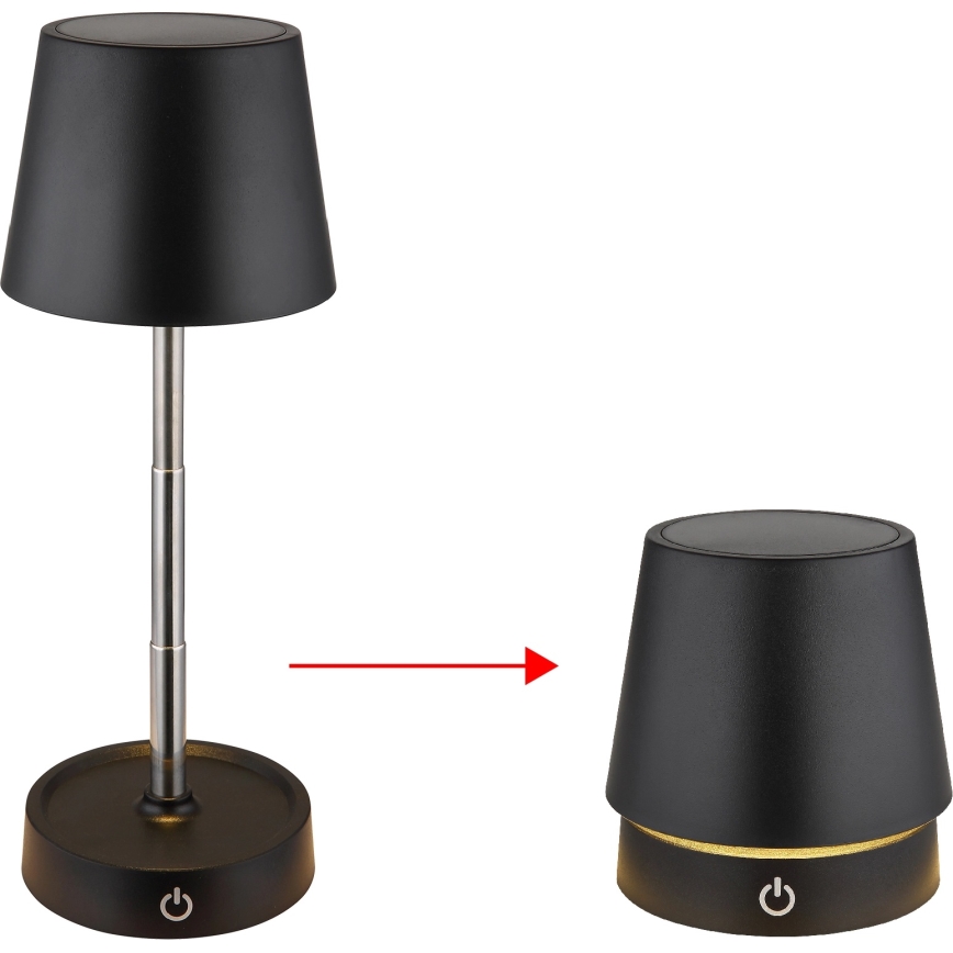 Globo - Dimmable Touch Rechargeable Table Lamp LED/1.2W/5V 1200 mAh
