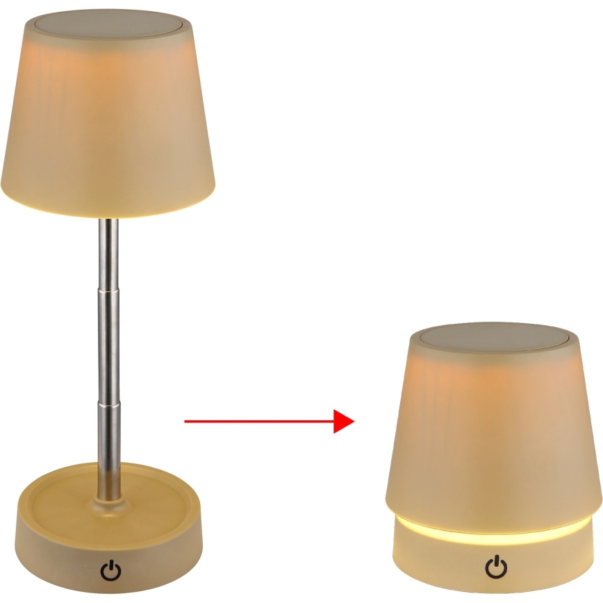 Globo - Dimmable LED Touch Rechargeable Table Lamp LED/1.2W/3V 1200 mAh