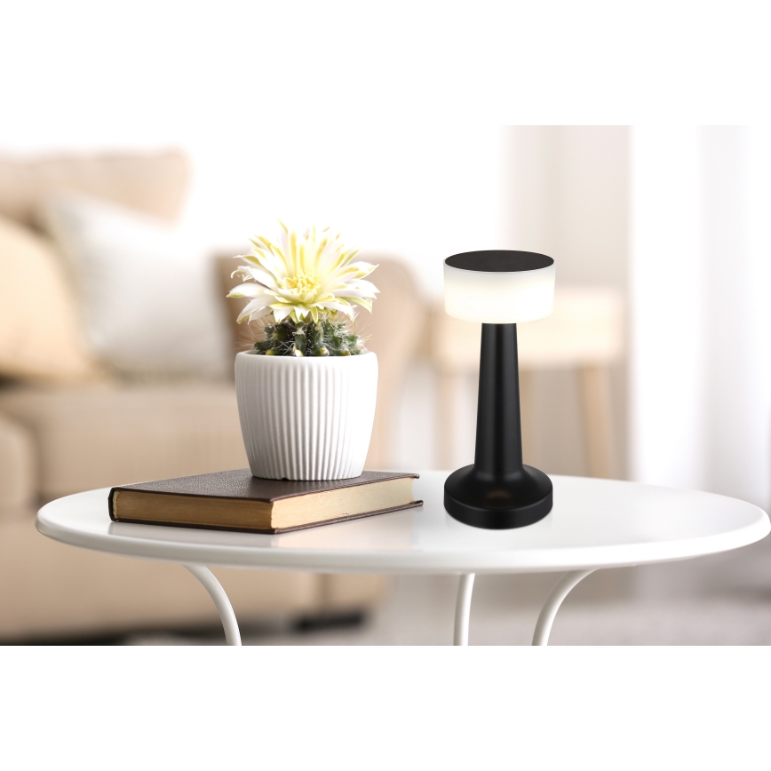 Globo - LED Dimmable touch table lamp LED/1W/3,7V 2700K/4000K/6500K 800 mAh USB black