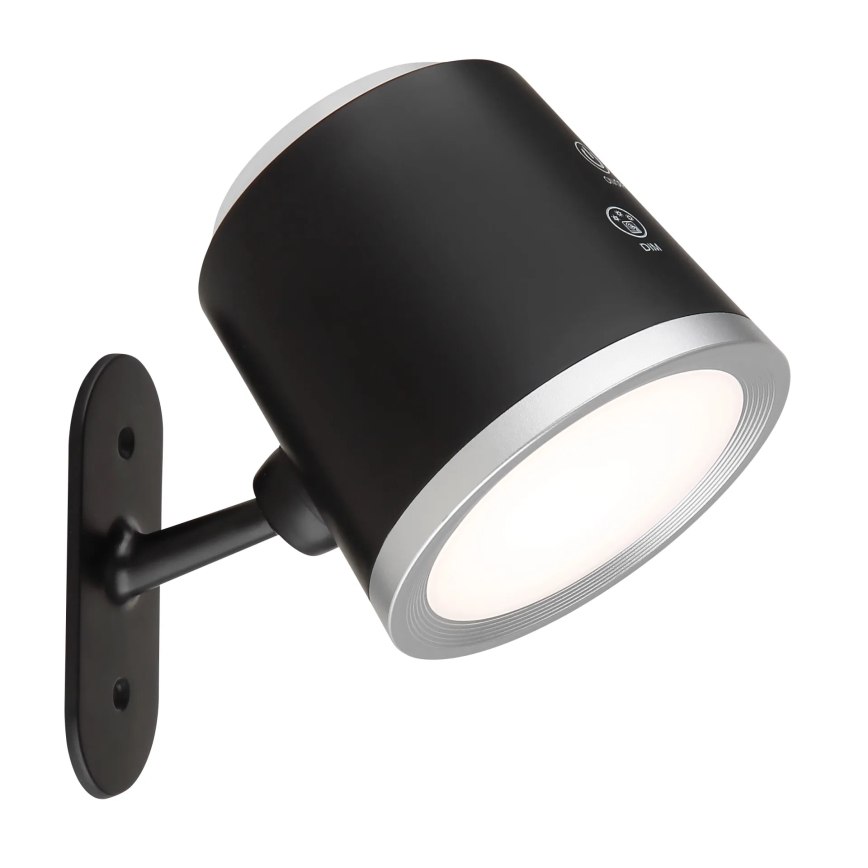 Globo - LED Dimmable touch table lamp 4in1 LED/6W/3,7V 3000K/4000K/6500K 1500 mAh USB black