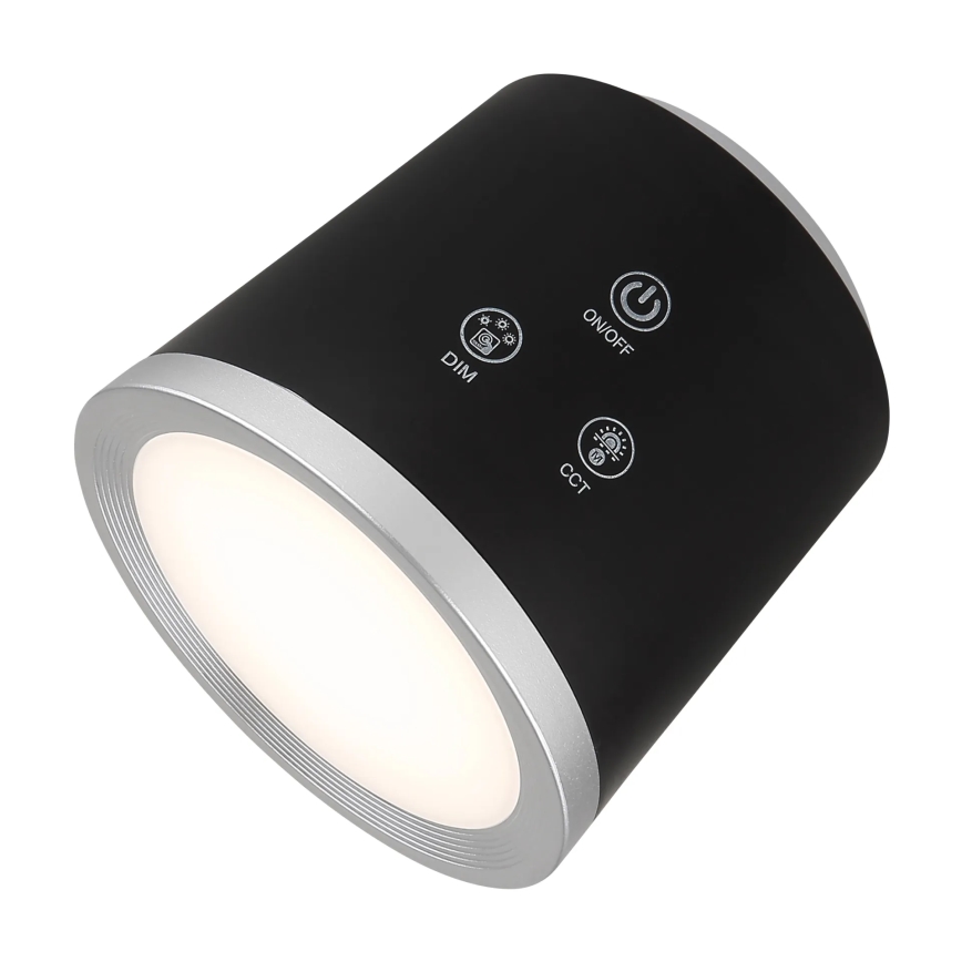 Globo - LED Dimmable touch table lamp 4in1 LED/6W/3,7V 3000K/4000K/6500K 1500 mAh USB black