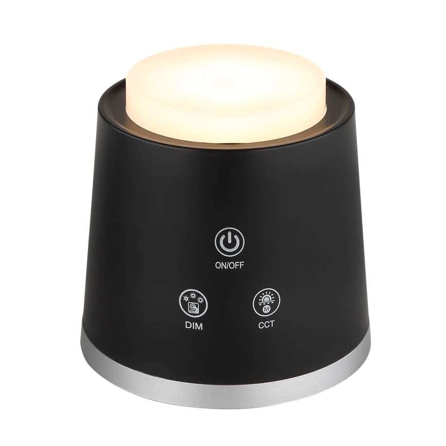 Globo - LED Dimmable touch table lamp 4in1 LED/6W/3,7V 3000K/4000K/6500K 1500 mAh USB black