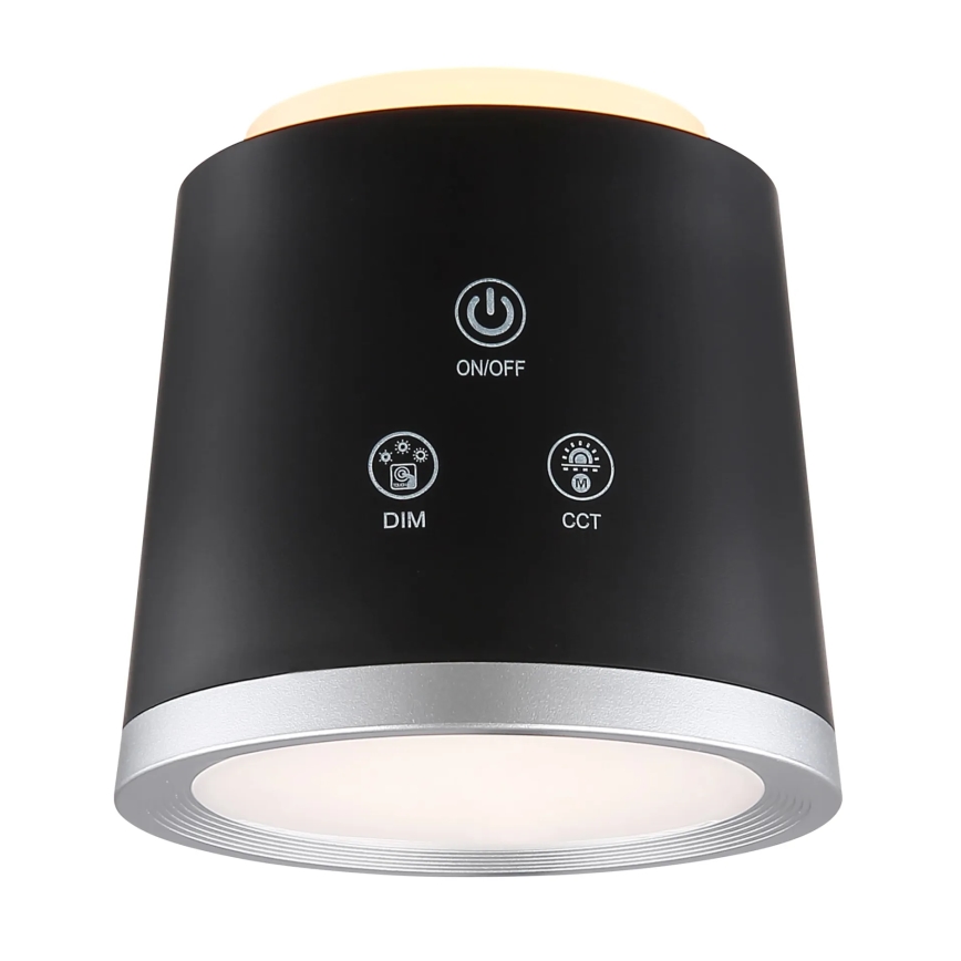 Globo - LED Dimmable touch table lamp 4in1 LED/6W/3,7V 3000K/4000K/6500K 1500 mAh USB black