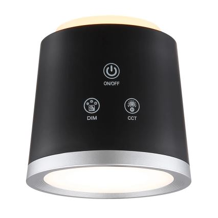 Globo - LED Dimmable touch table lamp 4in1 LED/6W/3,7V 3000K/4000K/6500K 1500 mAh USB black