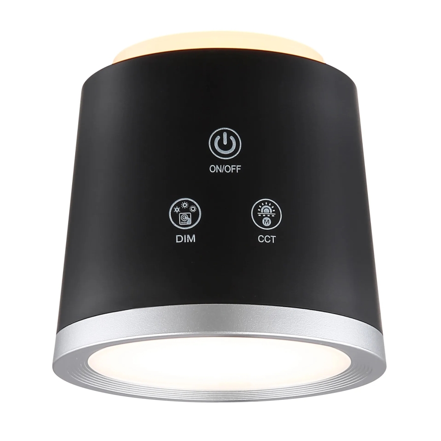 Globo - LED Dimmable touch table lamp 4in1 LED/6W/3,7V 3000K/4000K/6500K 1500 mAh USB black