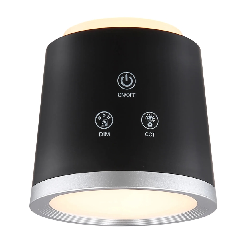 Globo - LED Dimmable touch table lamp 4in1 LED/6W/3,7V 3000K/4000K/6500K 1500 mAh USB black