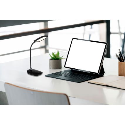 Globo - LED Dimmable touch table lamp LED/9W/230V 3000K/4000K/6500K CRI 90 black