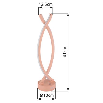Globo - LED Dimmable touch table lamp LED/1W/3,7V 3000K 1800 mAh USB pink