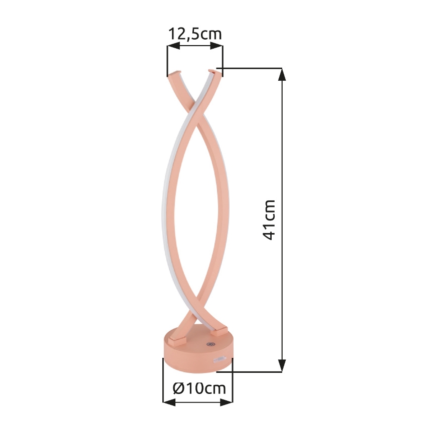 Globo - LED Dimmable touch table lamp LED/1W/3,7V 3000K 1800 mAh USB pink