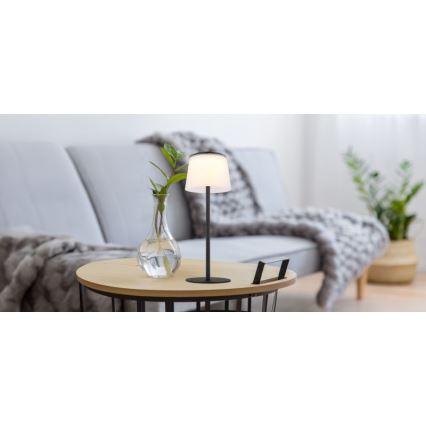 Globo - LED Dimmable touch outdoor table lamp LED/1,8W/5V IP44 1800 mAh black/white