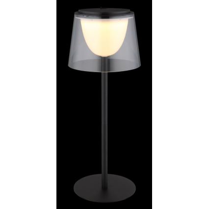 Globo - LED Dimmable touch outdoor table lamp LED/1,8W/5V IP44 1800 mAh black/clear