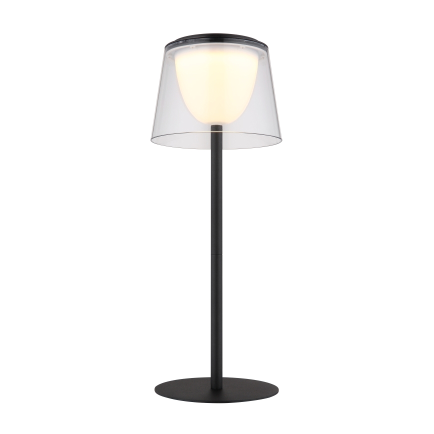 Globo - LED Dimmable touch outdoor table lamp LED/1,8W/5V IP44 1800 mAh black/clear