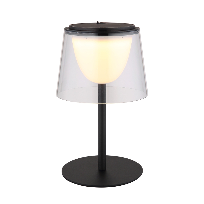 Globo - LED Dimmable touch outdoor table lamp LED/1,8W/5V IP44 1800 mAh black/clear