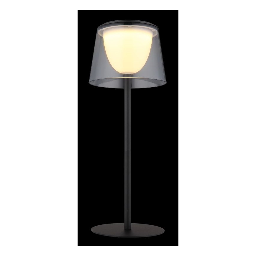 Globo - LED Dimmable touch outdoor table lamp LED/1,8W/5V IP44 1800 mAh black/smoky