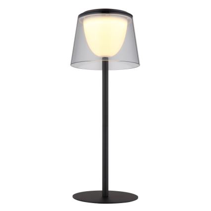 Globo - LED Dimmable touch outdoor table lamp LED/1,8W/5V IP44 1800 mAh black/smoky