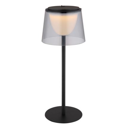 Globo - LED Dimmable touch outdoor table lamp LED/1,8W/5V IP44 1800 mAh black/smoky