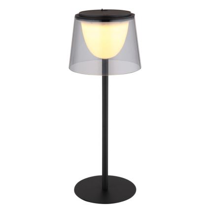 Globo - LED Dimmable touch outdoor table lamp LED/1,8W/5V IP44 1800 mAh black/smoky