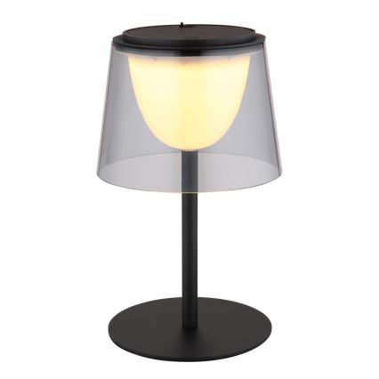 Globo - LED Dimmable touch outdoor table lamp LED/1,8W/5V IP44 1800 mAh black/smoky