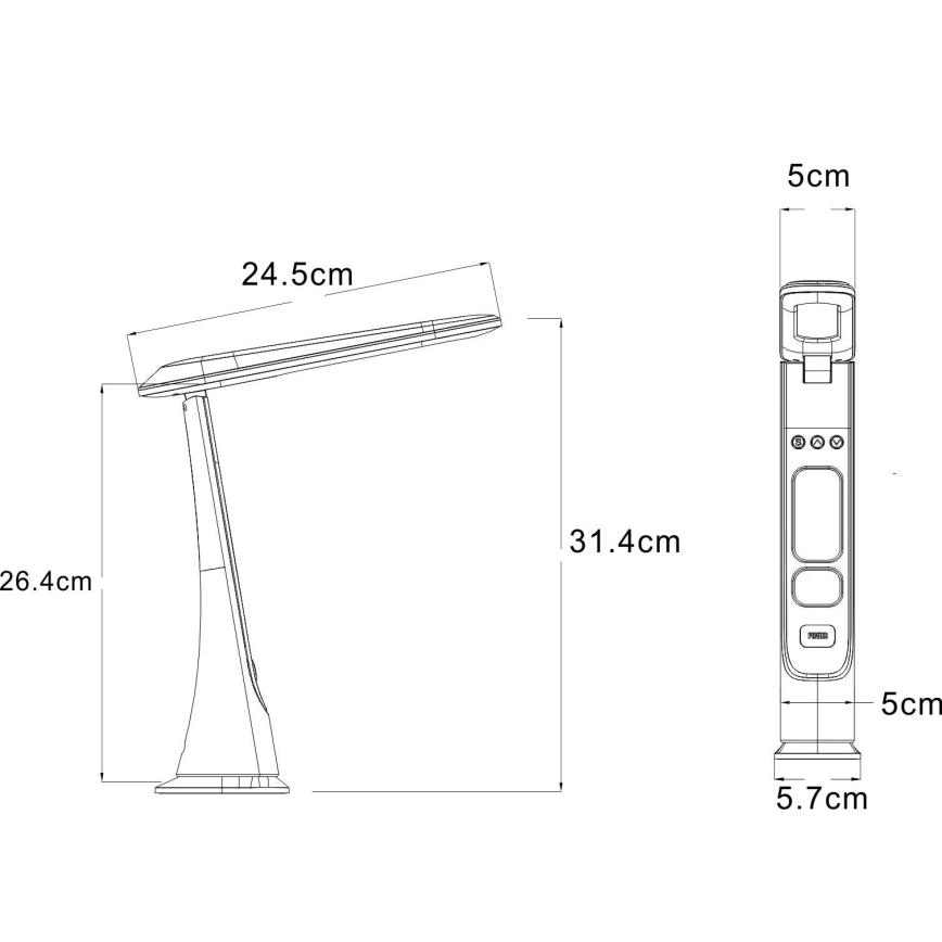 Globo - Dimmable LED Touch Rechargeable Table Lamp LED/2W/5V 1800 mAh