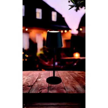 Globo - LED Dimmable outdoor touch table lamp LED/2W/5V 3000/4000/6000K 2200 mAh IP44 black
