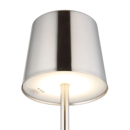 Globo - LED Dimmable Touch-Control Rechargeable Table Lamp LED/2W/3.7V 3000/4000/6000K 2200 mAh Glossy Chrome