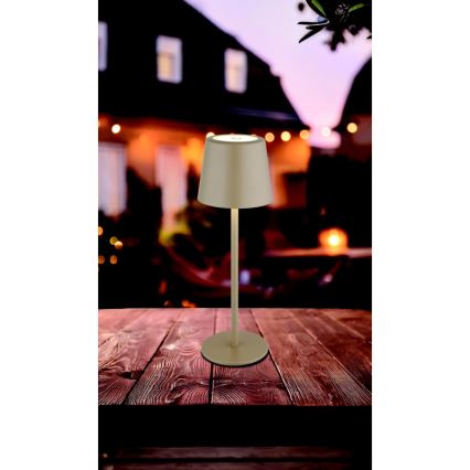 Globo - LED Dimmable outdoor touch table lamp LED/2W/5V 3000/4000/6000K 2200 mAh IP44 creamy