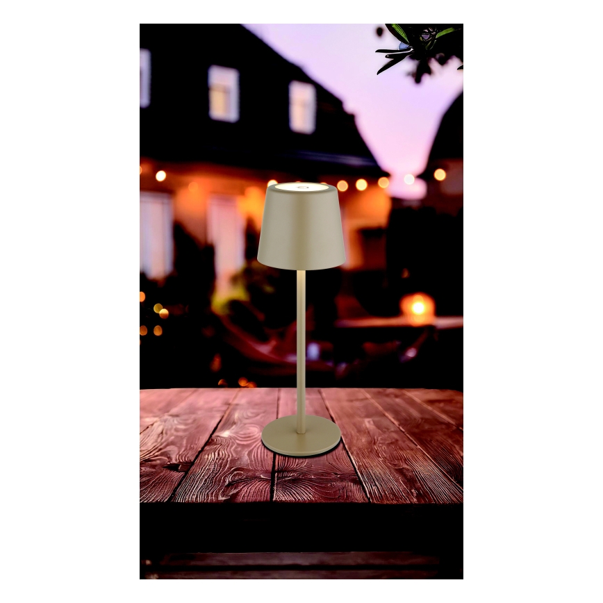 Globo - LED Dimmable outdoor touch table lamp LED/2W/5V 3000/4000/6000K 2200 mAh IP44 creamy
