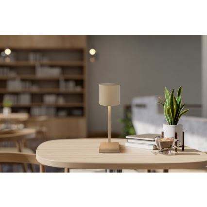 Globo - Dimmable touch-operated rechargeable LED table lamp LED/1.5W/5V 2200 mAh beige