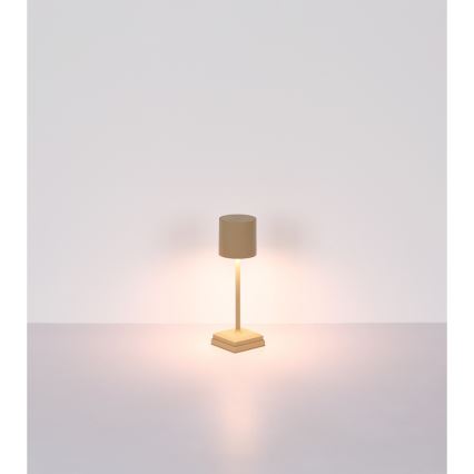 Globo - Dimmable touch-operated rechargeable LED table lamp LED/1.5W/5V 2200 mAh beige