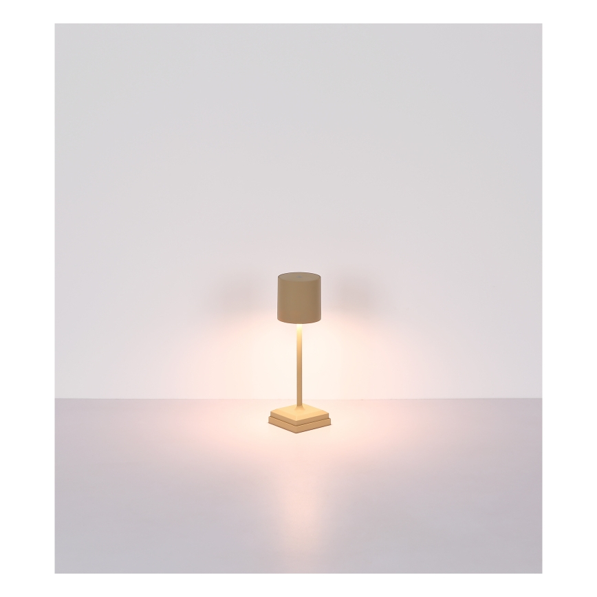 Globo - Dimmable touch-operated rechargeable LED table lamp LED/1.5W/5V 2200 mAh beige