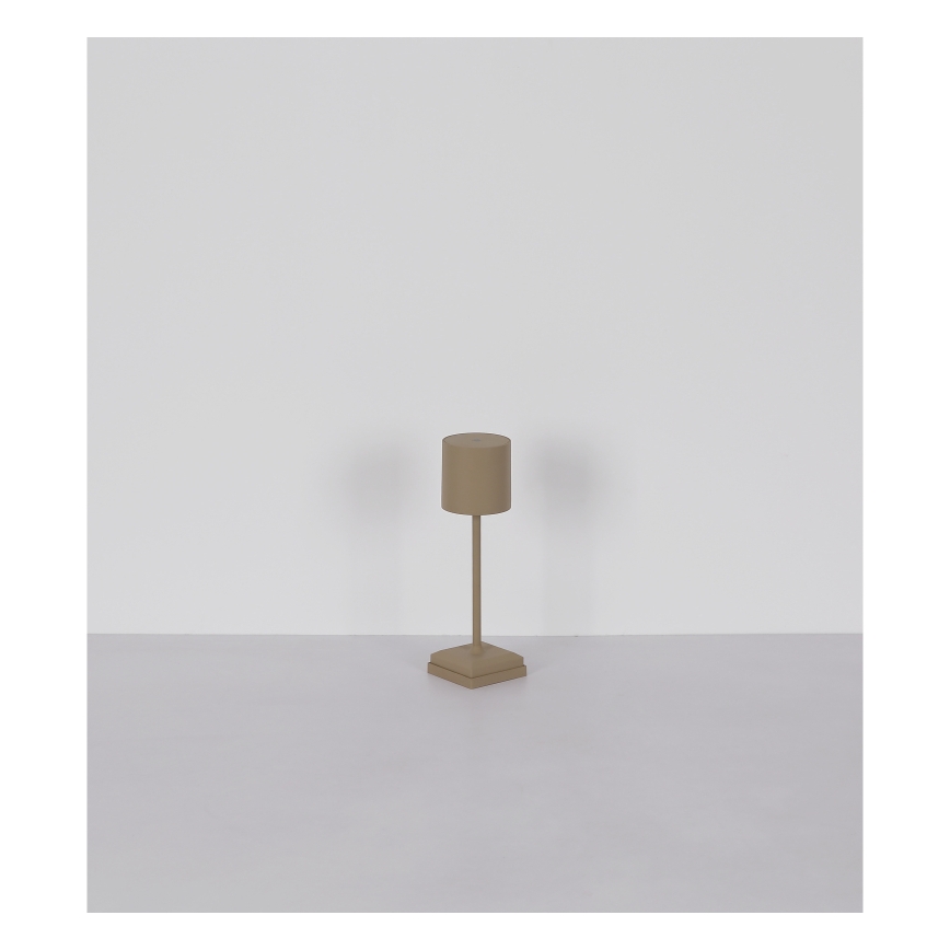 Globo - Dimmable touch-operated rechargeable LED table lamp LED/1.5W/5V 2200 mAh beige
