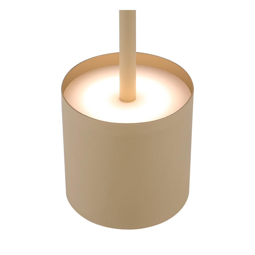Globo - Dimmable touch-operated rechargeable LED table lamp LED/1.5W/5V 2200 mAh beige