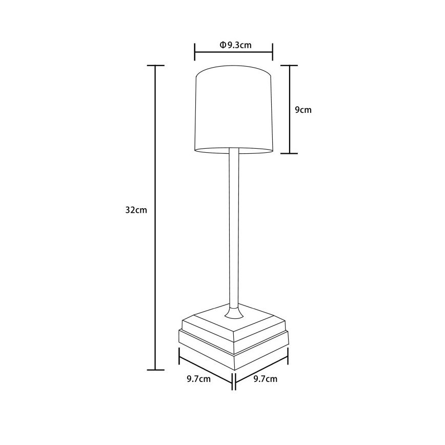 Globo - Dimmable touch-operated rechargeable LED table lamp LED/1.5W/5V 2200 mAh beige