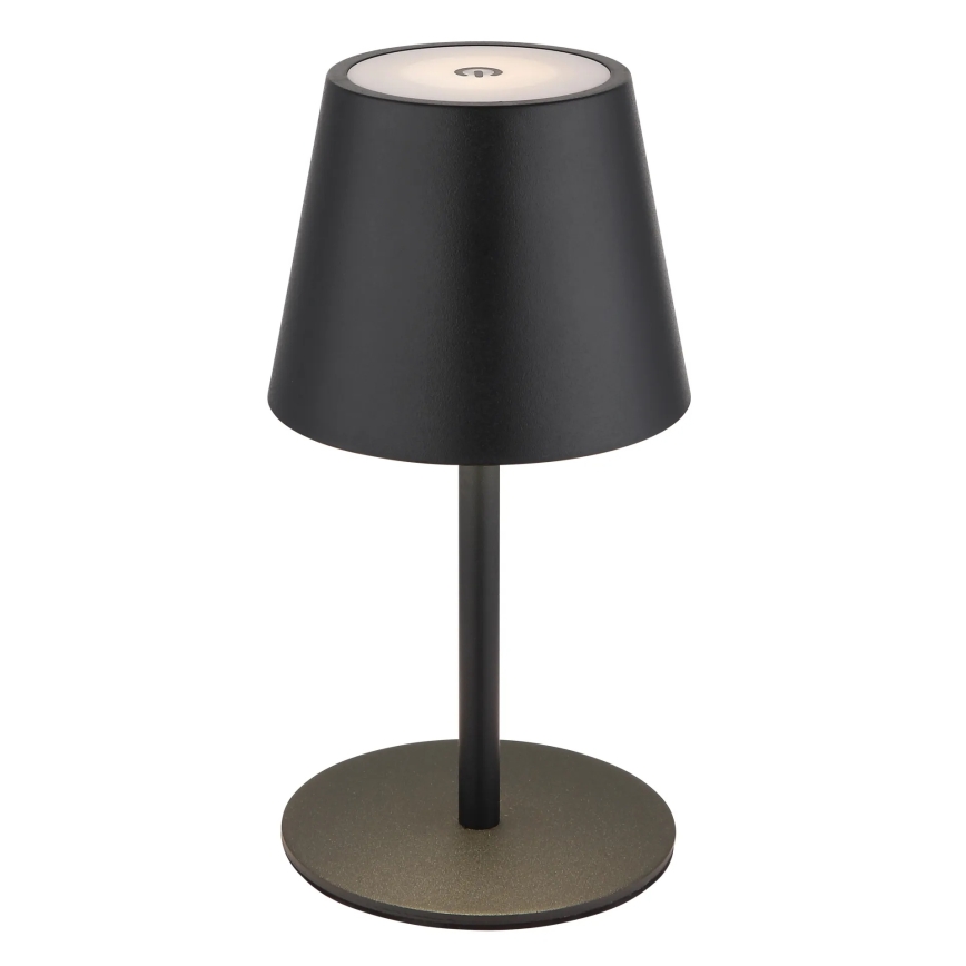 Globo - Dimmable Touch-Sensitive Rechargeable Outdoor Table Lamp, 3-in-1, LED 3W/5V, 3000/4000/5000K, IP54, 1800 mAh, Black