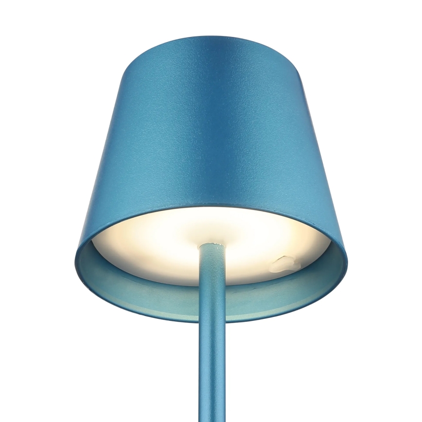 Globo - Touch-dimmable Rechargeable Outdoor Table Lamp 3-in-1, LED/3W/5V, 3000/4000/5000K, IP54, 1800 mAh, Blue