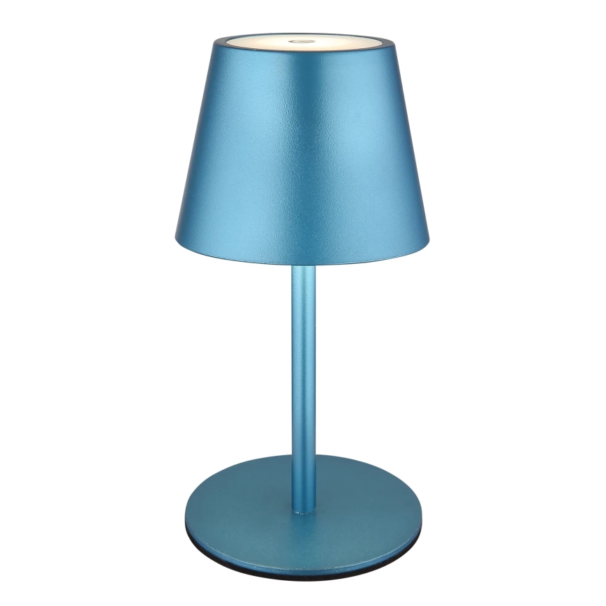 Globo - Touch-dimmable Rechargeable Outdoor Table Lamp 3-in-1, LED/3W/5V, 3000/4000/5000K, IP54, 1800 mAh, Blue