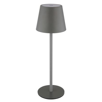 Globo - Dimmable Touch Rechargeable Outdoor LED Table Lamp 3-in-1, 3W/5V, 3000/4000/5000K, IP54, 1800 mAh, Grey