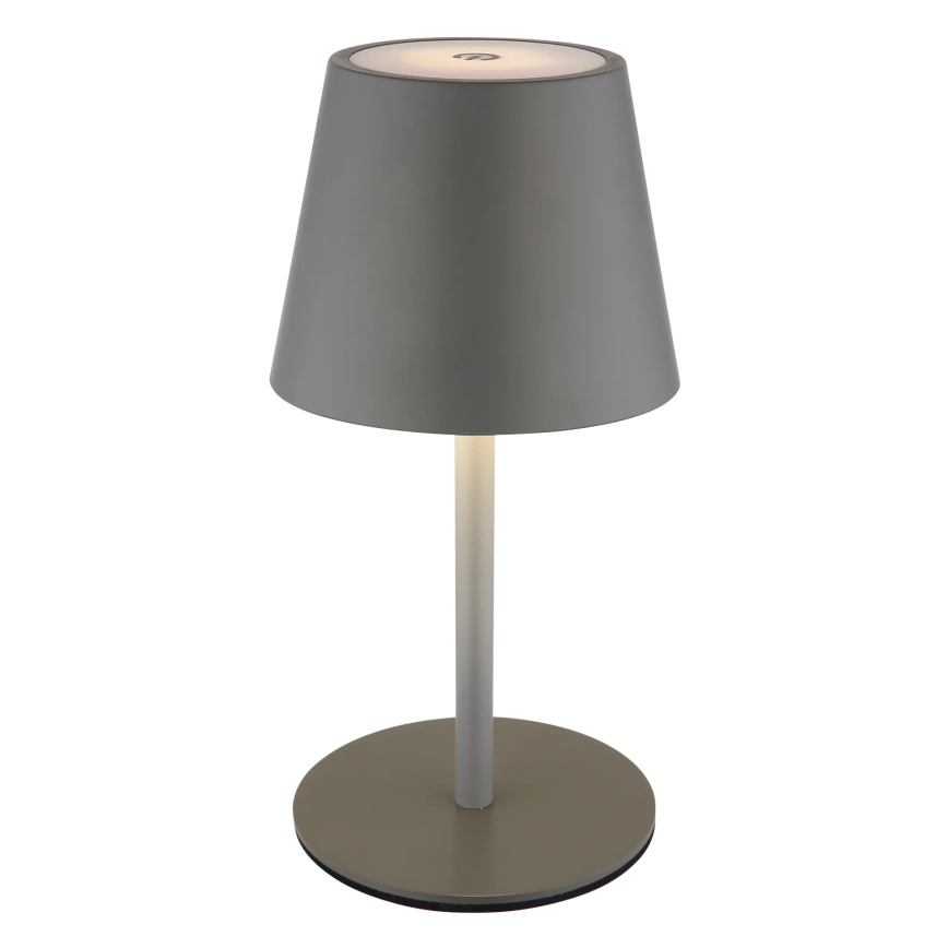 Globo - Dimmable Touch Rechargeable Outdoor LED Table Lamp 3-in-1, 3W/5V, 3000/4000/5000K, IP54, 1800 mAh, Grey