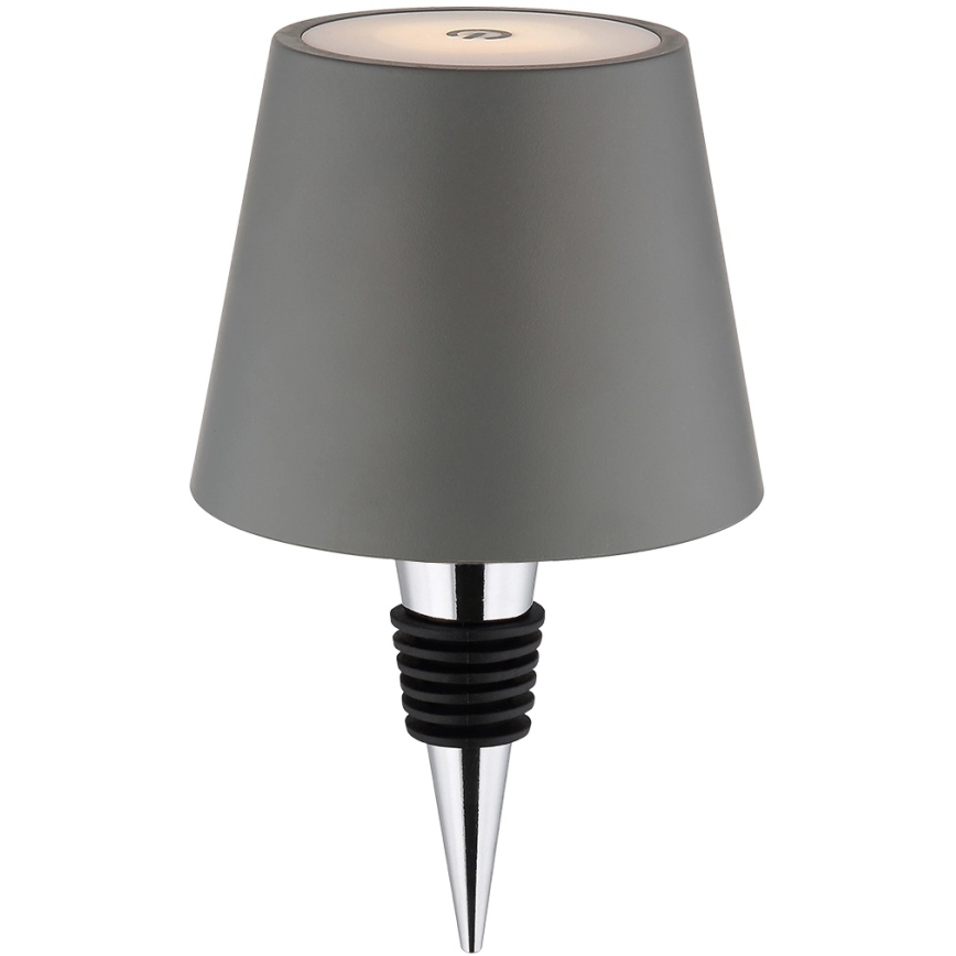 Globo - Dimmable Touch Rechargeable Outdoor LED Table Lamp 3-in-1, 3W/5V, 3000/4000/5000K, IP54, 1800 mAh, Grey