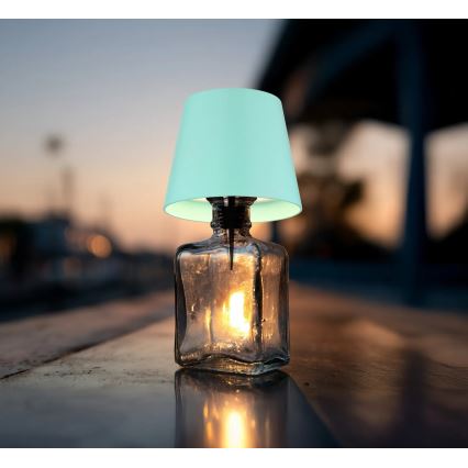 Globo - LED Dimmable Touch Rechargeable Outdoor Table Lamp 3-in-1 LED/3W/5V 3000/4000/5000K IP54 1800 mAh Mint Green