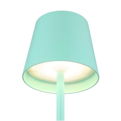 Globo - LED Dimmable Touch Rechargeable Outdoor Table Lamp 3-in-1 LED/3W/5V 3000/4000/5000K IP54 1800 mAh Mint Green
