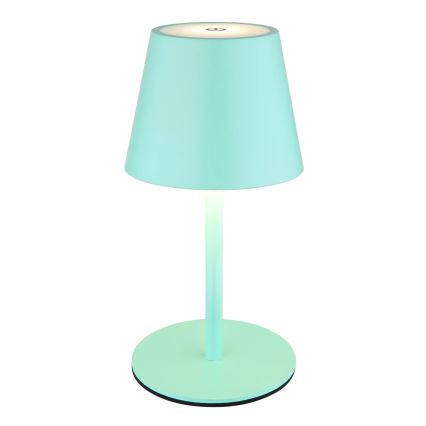 Globo - LED Dimmable Touch Rechargeable Outdoor Table Lamp 3-in-1 LED/3W/5V 3000/4000/5000K IP54 1800 mAh Mint Green