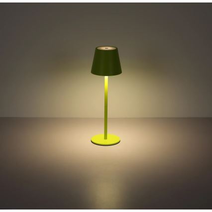 Globo - LED Dimmable Touch Rechargeable Outdoor Table Lamp 3-in-1 LED/3W/5V 3000/4000/5000K IP54 1800 mAh green