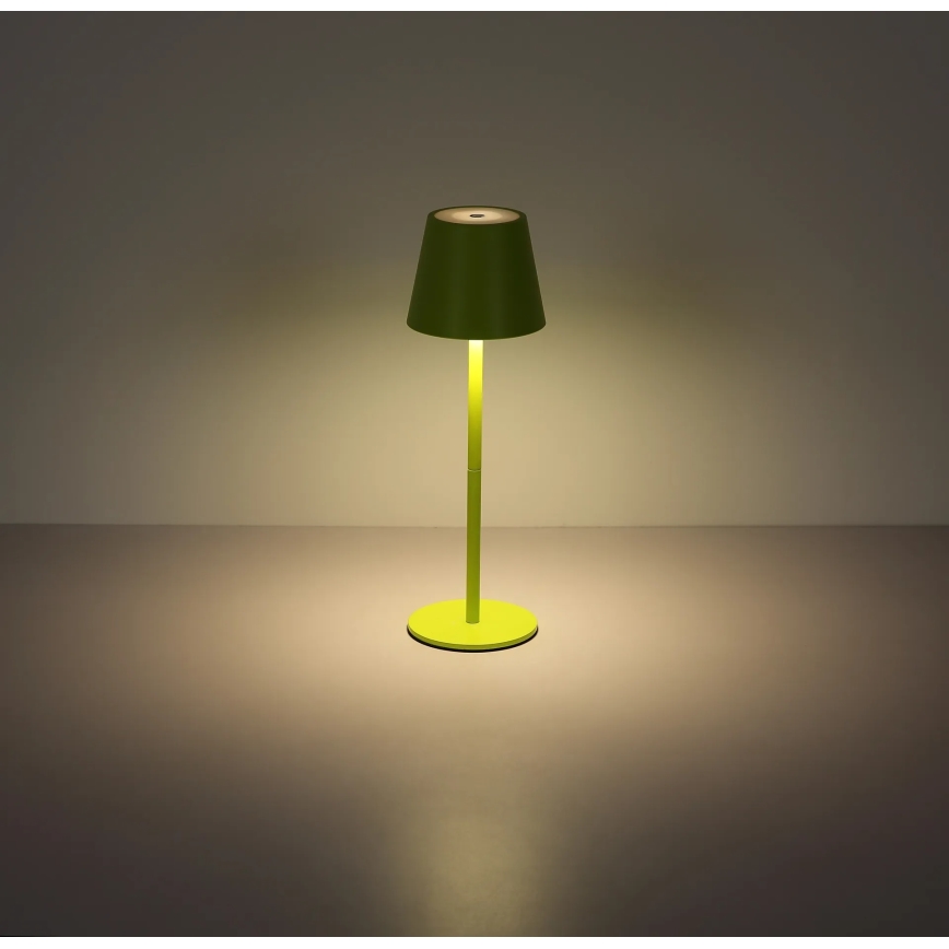 Globo - LED Dimmable Touch Rechargeable Outdoor Table Lamp 3-in-1 LED/3W/5V 3000/4000/5000K IP54 1800 mAh green